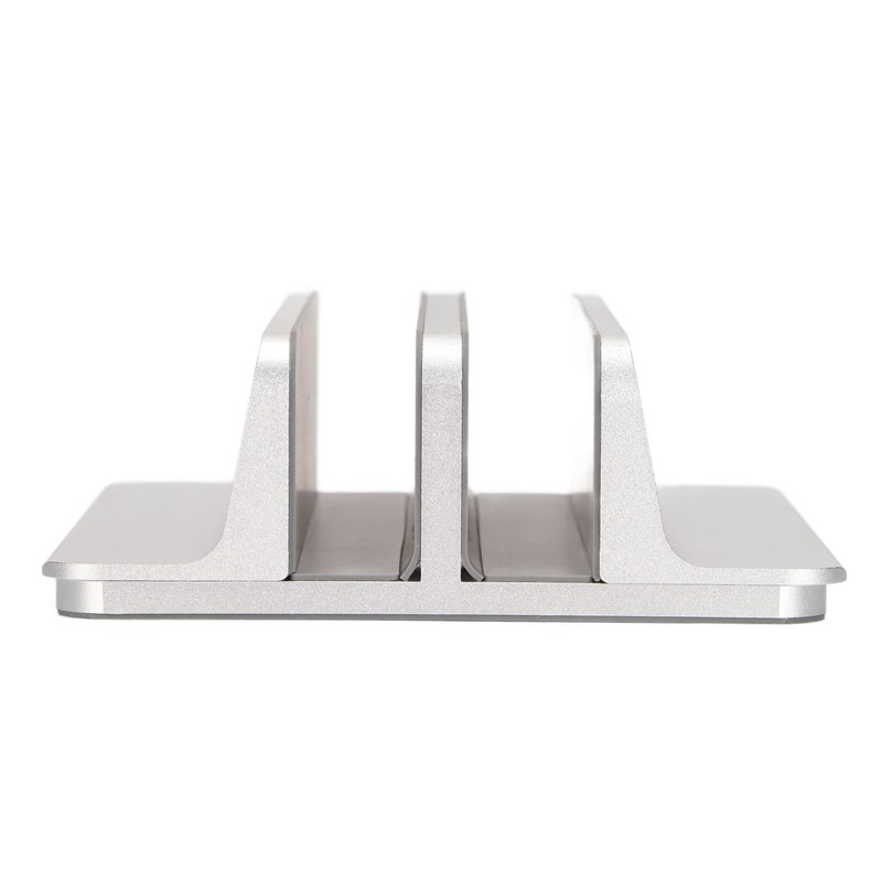 Laptop Holder Vertical 2 Slots Aluminum Alloy Adjustable Laptop Stand
