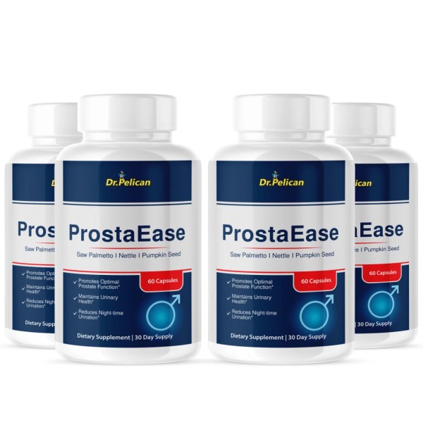Pelican Vitamins ProstaEase- Prostate Support- 4 Bottles- 240 Capsules