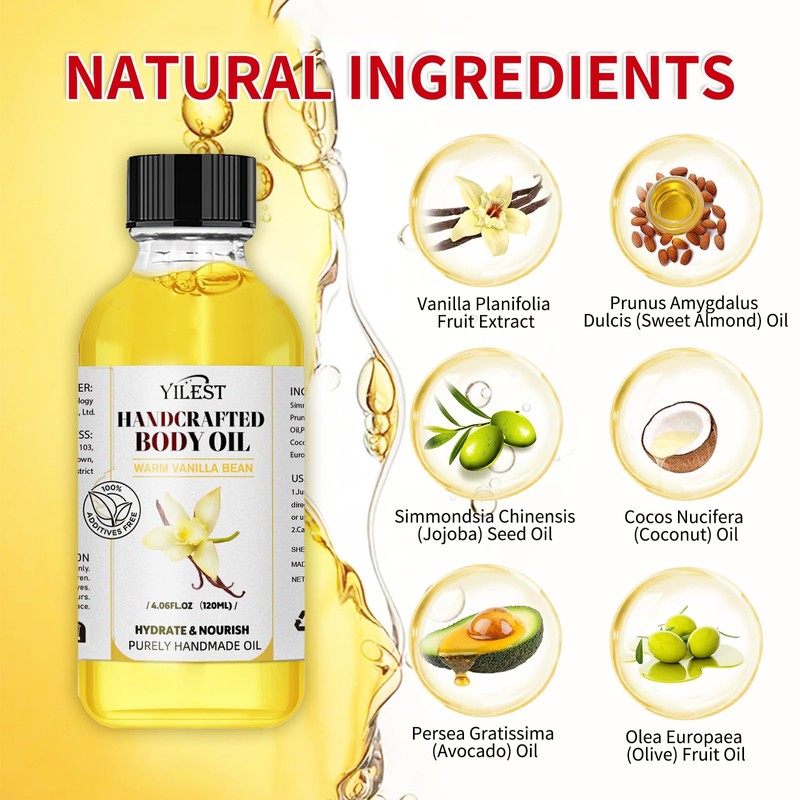 Body Oil Strawberry (120 ml, Vanilla)