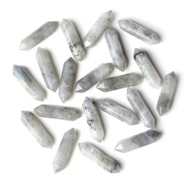ZHIYUXI 20 Pcs Labradorite Crystal Healing Crystals Labradorite Gemstone Stones and Crystals Tumbled Polished Energy Reiki Healing Stone Wholesale Crystal Wands Decor Gifts