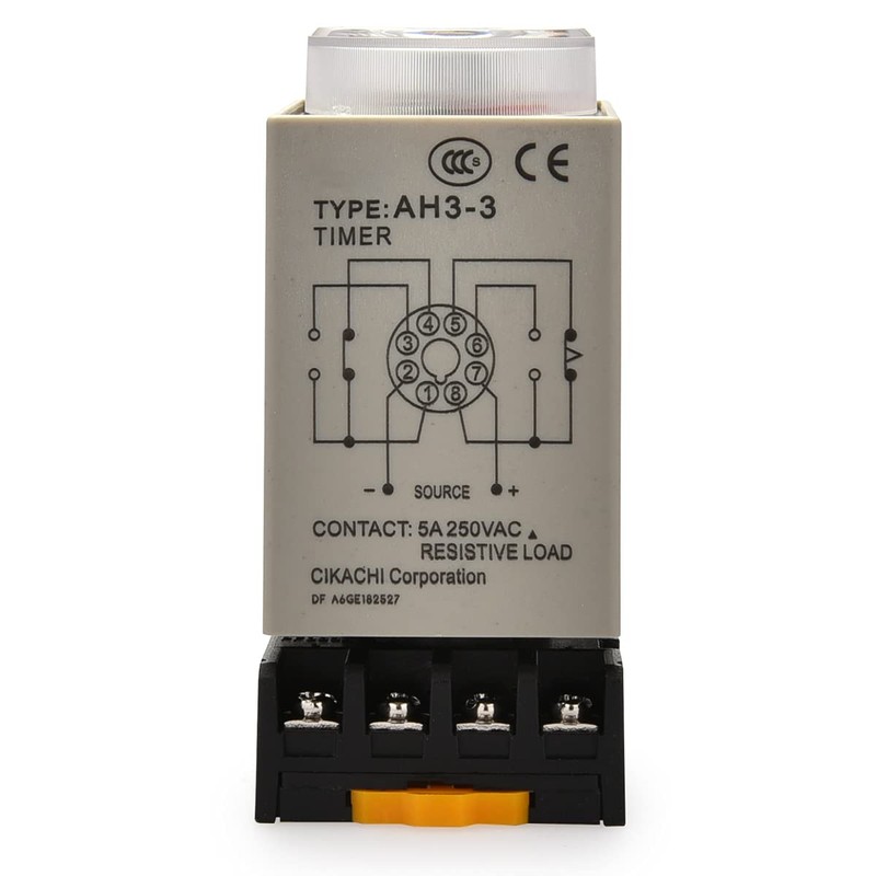 Baomain Time Relay AH3-3 DC 24V 60s 60 Seconds Timer