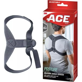 ACE 브랜드 자세 교정기 교정 조절 가능한 후크 앤 루프 어깨 스트랩은 안전한 착용감을 제공하며 지지는 ACE Brand Posture Corrector Adjustable Hook and Loop Shoulder Strap for Comfortable and Secure Wear