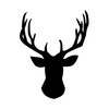 Deer Head Chalkboard Wall Decal - 14" tall x 11"