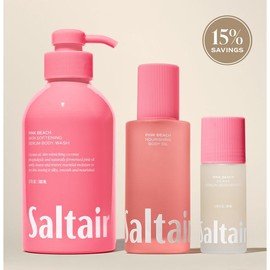 Saltair Pink Beach Essentials Set - Coconut, Almond Blossom & Vanilla:_With Skincare Deodorant