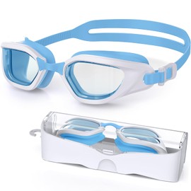 Vegemono Swim Goggles, Unisex Adult Swimming Goggles Anti Fog Anti UV No Leakage Wide View for Men Women Youth