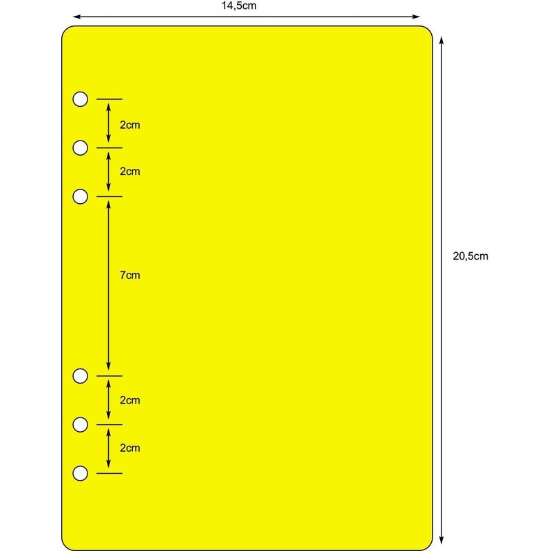 Replacement A5 Organiser with 6 Weekly Calendar Rings (A5 Refill)