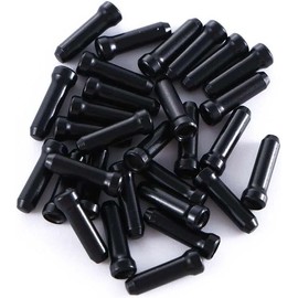 WsjiaboFux 30Pcs Black Bike Cable End Caps Aluminum Alloy Cable End Crimps Bicycle Brake Tips Shifter Cable Ends Cap Derailleur Shifting Cover Crimps Bike Brake Cables and Housing Brake Parts