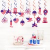 Fourth-4th of July Memorial-Day Party Decorations Streamers - 16Pcs Red