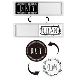 WJccsee 2 PCS Clean Dirty Dishwasher Magnet – 2" x 7" Double-Sided Magnetic Indicator Sign – Durable Stainless Steel – Clear, Easy-to-Read Font – Ideal for Kitchen Organization & Home Decor