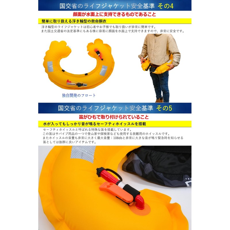 JES-BASARO B-Life-Jac-Mf-MN/AT Automatic Inflatable Life Jacket, Life-saving Device, Compatible with