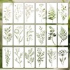 Kasoud Stencils for Crafts Reusable, 18PCS Leaf Stencils for Crafts