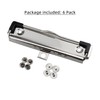 RILOMBAO 6 Pack Silver Metal Clipboard Clips, 4.72" (12cm) Mountable