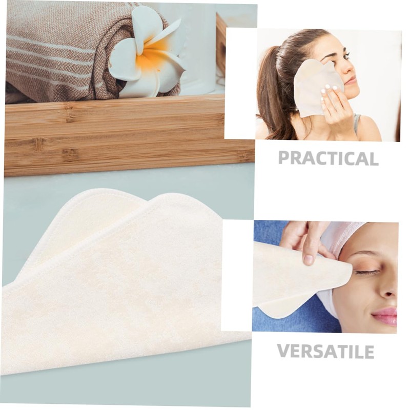 FOMIYES 4sets Bamboo Face Towels Reusable Exfoliating Face Cloths Large