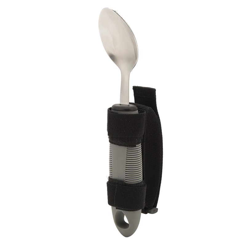 Strap Adaptive Scoop Stainless Steel Wavy Shape Handle Cuff Eating