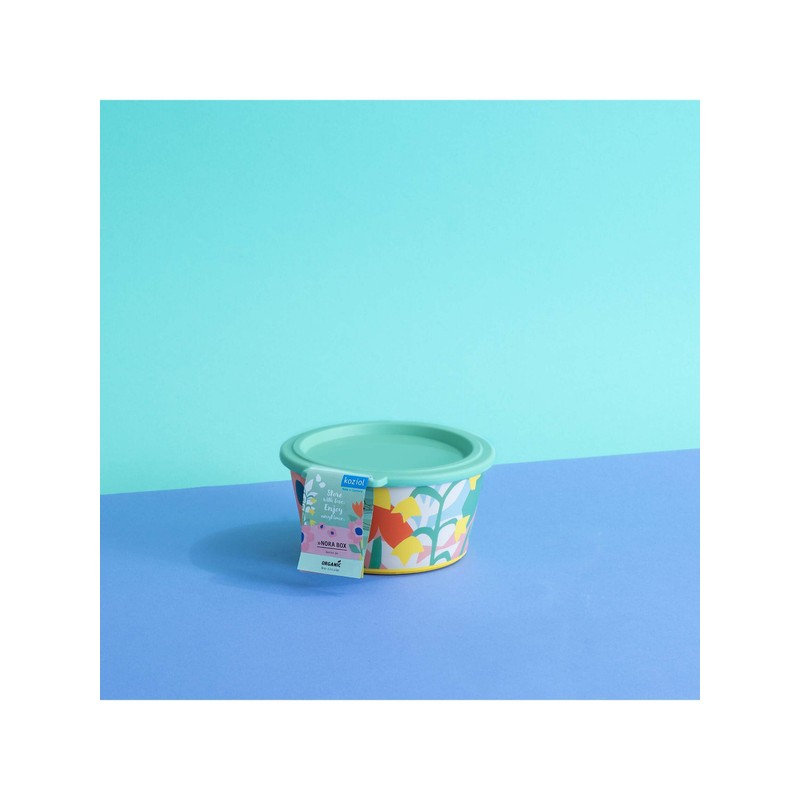 Koziol Bowl with Lid Nora Box 700 ml Blooms Multicoloured