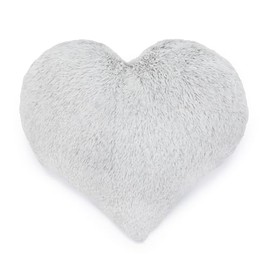 1i4 Group Cozy Microwavable Plush Toys - Heated Stuffed Heart Shape - Heatable Coolable Bedtime Comfort Plushie - Gray