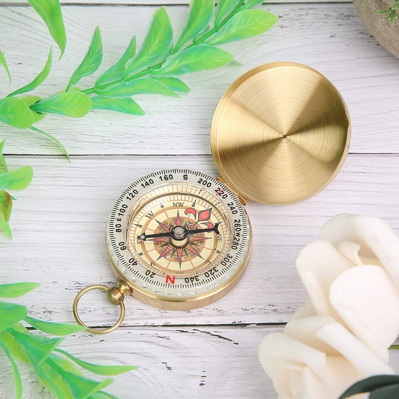 BORDSTRACT Handmade Brass Compass Antique Nautical Vintage Direction Compass Direction