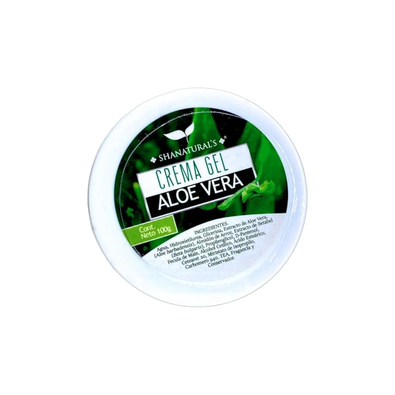 Shanaturals Crema Gel de Aloe Vera (Sábila), Hidratación Profunda, 100g