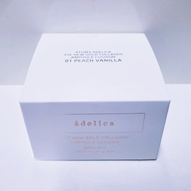 Atomy Adelica The New Gold Collagen Ampoule Cushion 01 Peach Vanilla (Main Product + Refill) / 애터미 아델리카 더뉴 골드 콜라겐 앰플 쿠션 01 피치 바닐라 (본품+리필)