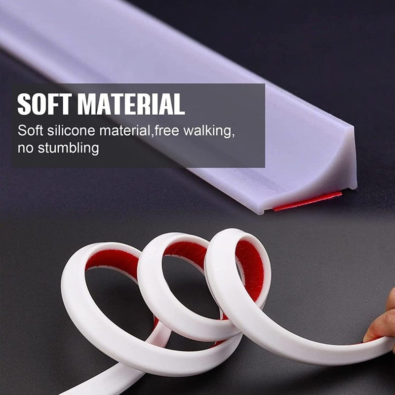 Self Adhesive Silicone Waterproof Shower Water Strip Dam Shower Threshold
