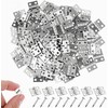 100Pcs Mini Hinges for Crafts (10x8mm), Small Brass Hinges with
