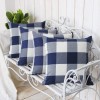Case 4 set of 18x18 Pack NavyBlue Buffalo Check Plaid