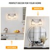 Haolaike 2 Lights Crystal Bathroom Vanity Light Modern Chrome Bathroom