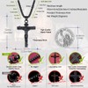 FaithHeart Black INRI Cross Necklace Stainless Steel Crucifix Cross Jesus