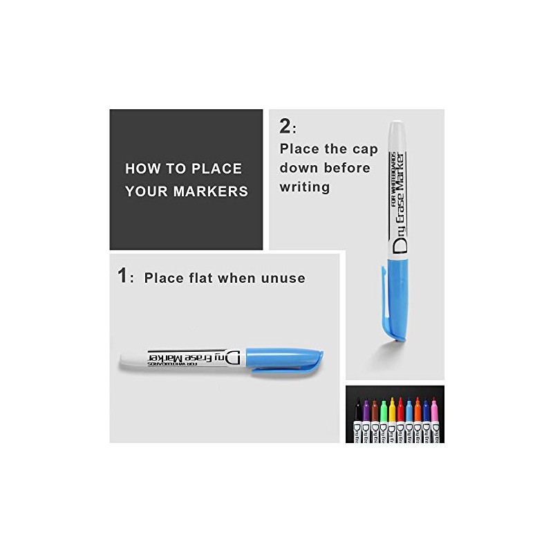 Volcanics Dry Erase Markers Low Odor Fine Whiteboard Markers Thin