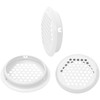 12 PCS Round Louver Grill Cover Air Vents (White)