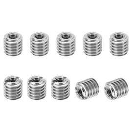 PATIKIL 10pcs M6*1 Male M3*0.5 Female Thread Adapter Sleeve Reducer Conversion Stainless Steel Fastener 6mm