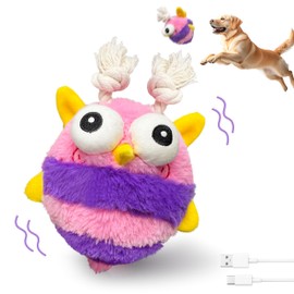 GUKCO Moving Dog Toys – Rechargeable Interactive Dog Squeaky Toy with Motion-Activated Ball, Music, Recording & Silent Modes – Self-Play Toy for Small, Medium & Large Breeds (Bee)