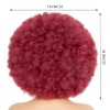 70's Afro Wig for Women, Burgundy Wine Red Short Afro