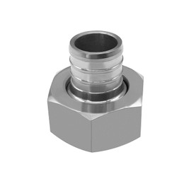 Fitvell Stainless Steel Garden Hose Adapter Swivel Fitting 3/4" PEX Barb and 3/4" GHT Female Connector