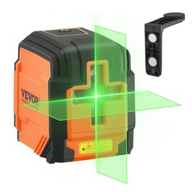 VEVOR Laser Level, Max. 2000ft, 360 Degree Self Leveling Green Cross Line Laser, 5 Rotation Speeds & 4 Scanning Angles Adjustment, IP66 Waterproof Remote Control Manual Self-leveling Mode Portable Tool:_50 ft - 2 Lines - Green