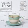 Bosmarlin Ceramic Cappuccino Cup and Saucer Set of 2, 10