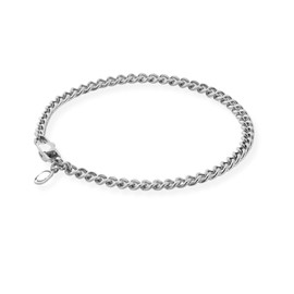 CRAFTD | Silver Cuban Link Bracelet | Durable Rhodium & 316L Stainless Steel | Waterproof, Heat & Sweat Resistant | Gifts for Men | Men's Jewelry | Size 4MM | Length 7.5"