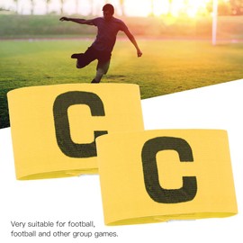 10 piezas de brazalete, brazalete de capitán de fútbol, ​​​​brazalete de capitán, brazalete de capitán de fútbol, ​​33 cm de largo, 7 cm de ancho, para deportes de juegos de(amarillo)