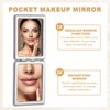 uxcell Small Pocket Mirror for Purse, Rectangular Magnifying Foldable Silver