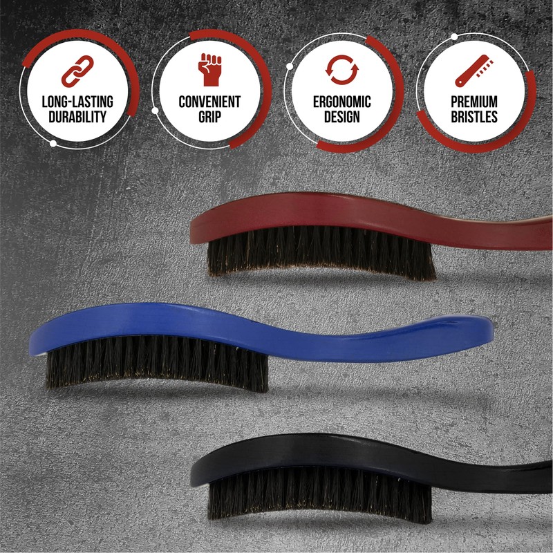 Roman-T Men's 360 Wave Brush Set - Three Handle Brushes