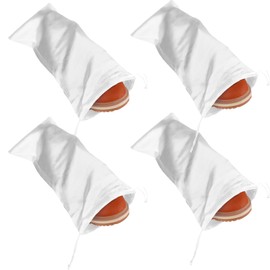 4 Pack Shoe Bags for Travel Satin Fabric Shoe Bag Portable Shoe Dust Bags with Drawstring Shoes Storage Bags 6.9" X 14" Cotton Drawstring Bags White Shoe Covers for Storing Shoes