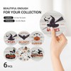 6 PCS Halloween Coasters with Metal Holder and Cork Base