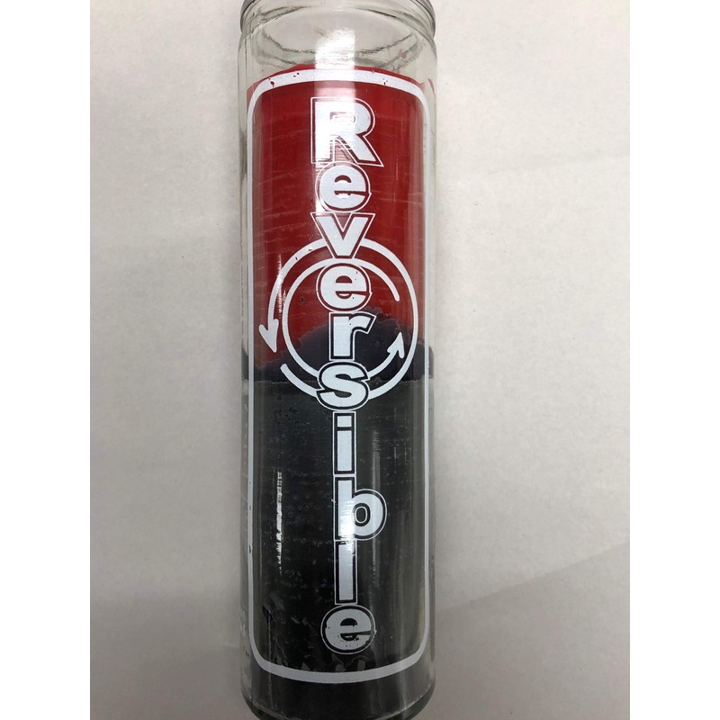 Reversible Double Action 2 Color (Red Over Black) Unscented Pillar