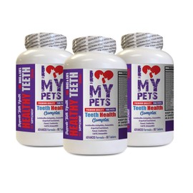I LOVE MY PETS LLC Dog Teeth Clean Treats - PET Teeth Health Complex - Dogs and Cats - Premium Care - Dog Vitamin e - 3 Bottle (180 Treats)