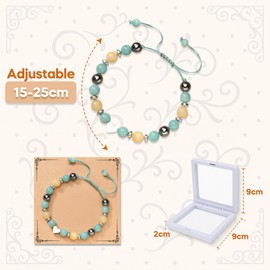 ZWWOGE Pearl bracelet, natural crystal stone bracelet, best friend friendship bracelets for girlfriend, sister, birthday gift, gemstone bracelet