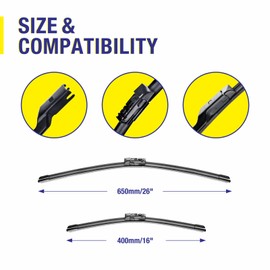 26"+16" Windshield Wiper Blades Replacement For Toyota C-HR 2021-2018 /Subaru Impreza 2020-2017 CrossTrek 2021-2018 WRX STI 2018 2017/LEXUS NX 2020-2015,Automotive Replacement Windshield Wiper Blades