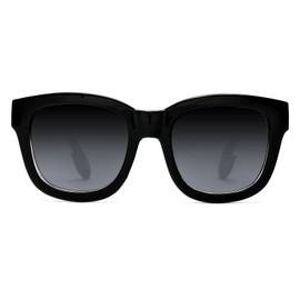 Gafas de sol Bifocal Reader Marlene Dietrich de lectura negro brillante 1.50 potencia (marco mediano)