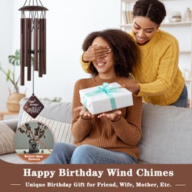 Doopeer Birthday Gifts for Women Mom Sister Grandma, 32” Wind Chimes Happy Birthday Gifts Ideas for Her Bestie Coworker Friend
