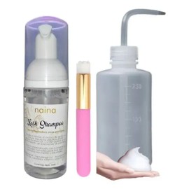 Lash Shampoo Neutro Limpieza Pestañas 50ml  Brocha  Pizeta                                                                                            