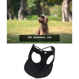 OTOTEC Dog Baseball Cap Pet Sports Hat Pet Sunbonnet Dog Parent-child Hat Adjustable Dog Canvas Hat for Pet Dog Summer Outdoor Sport Travel Black L Size
